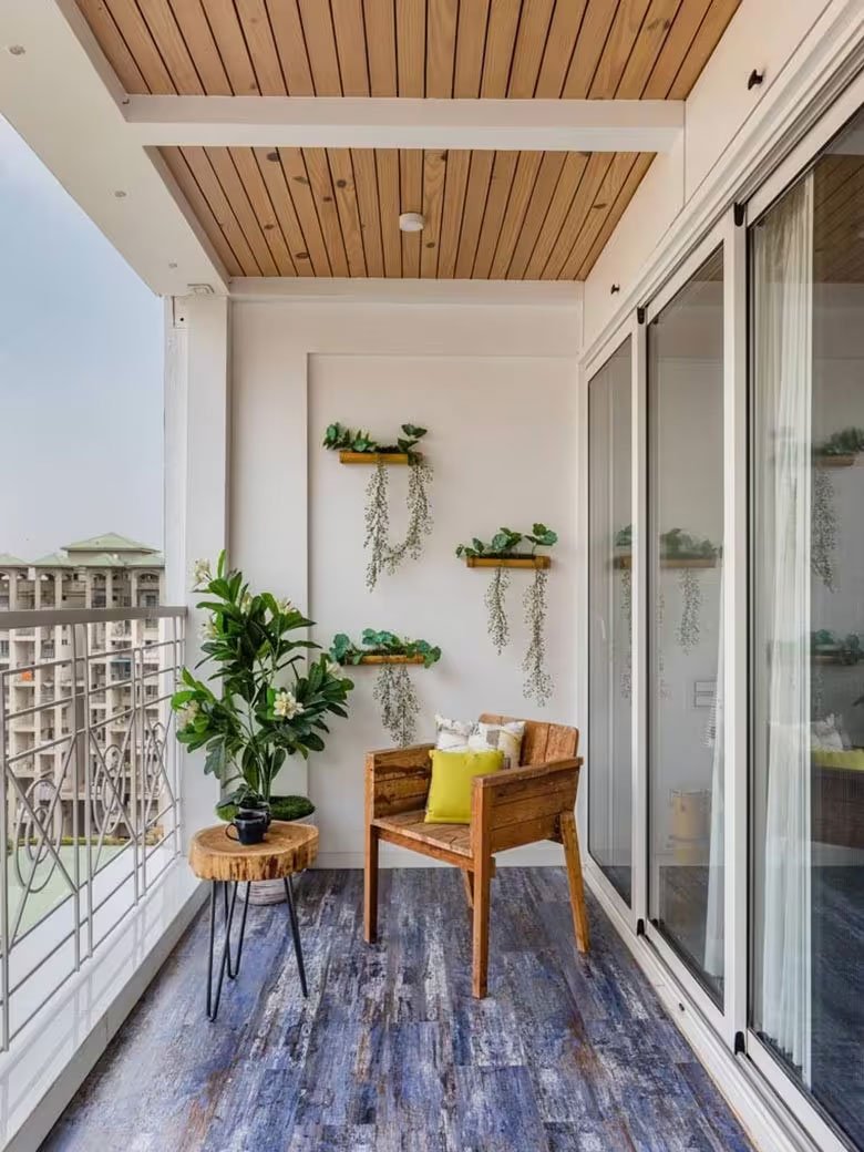 Luxury Rattan & Fluted Balcony