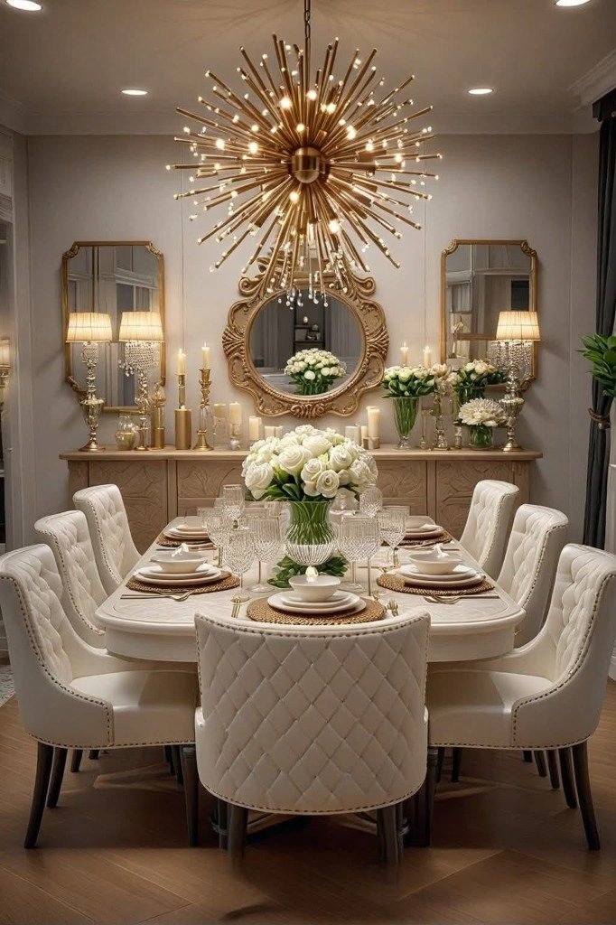 Grand Imperial Dining Salon & Starburst Chandelier
