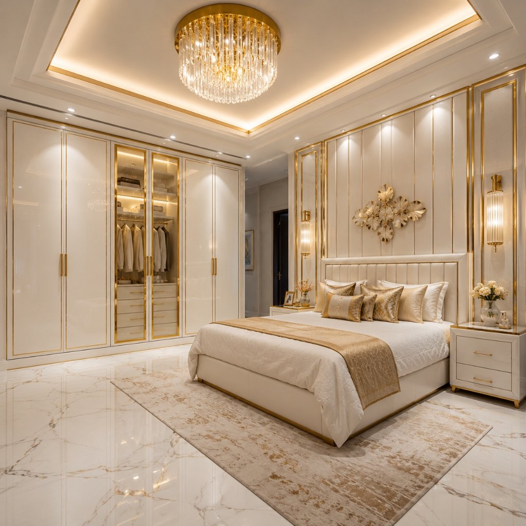 Opulent Ivory & Gold Royal Suite