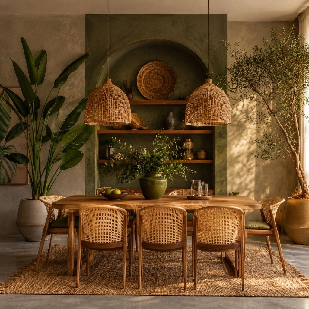 Biophilic Mediterranean Dining Suite
