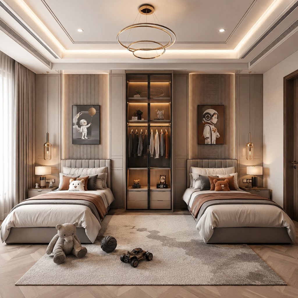 Modern Twin Astronaut Sibling Suite