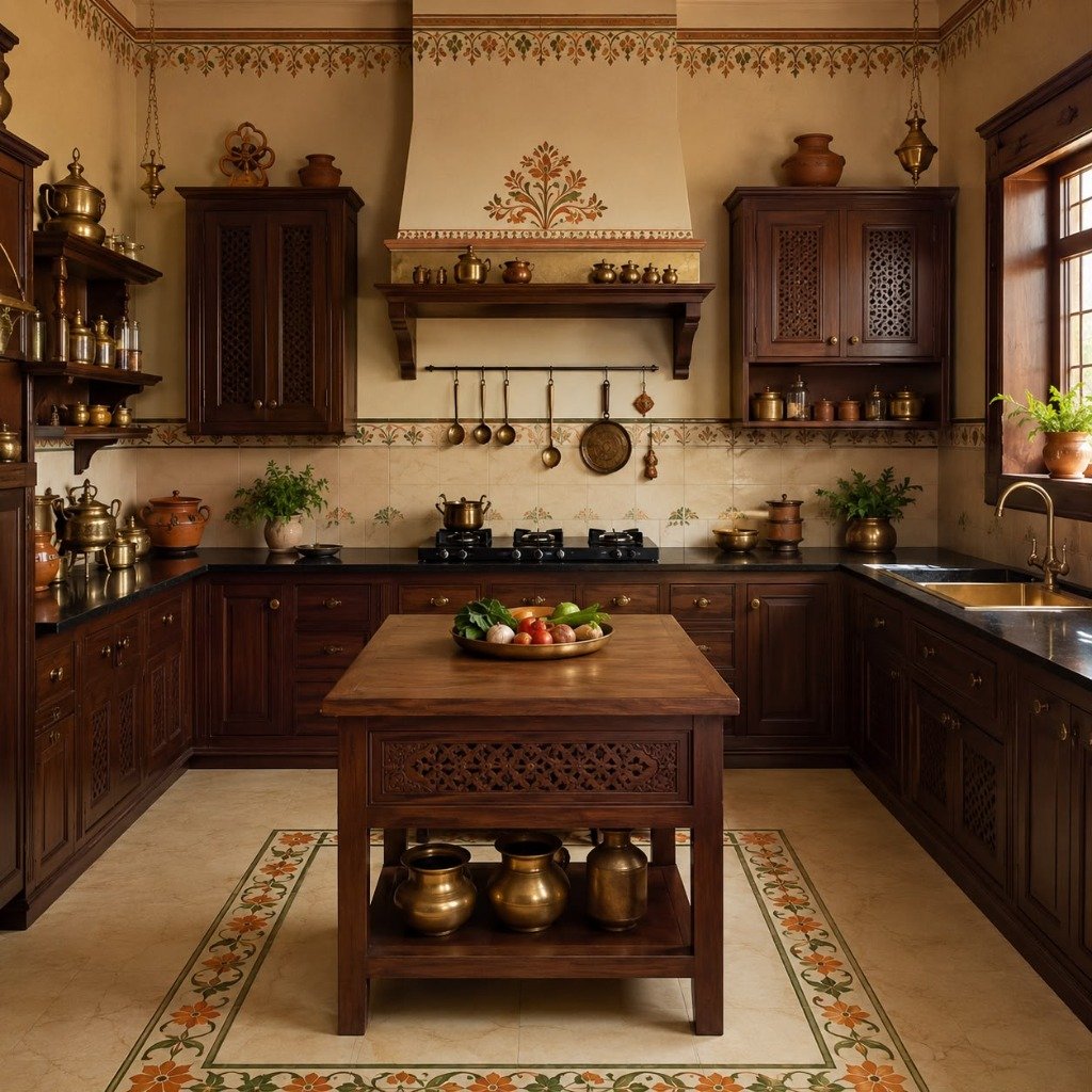 Royal Heritage Rosewood & Handcrafted Jali Kitchen