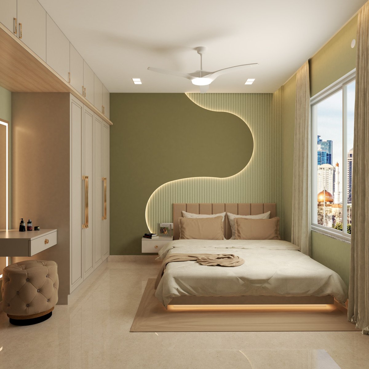 Purvankara3- Bedroom Interiors