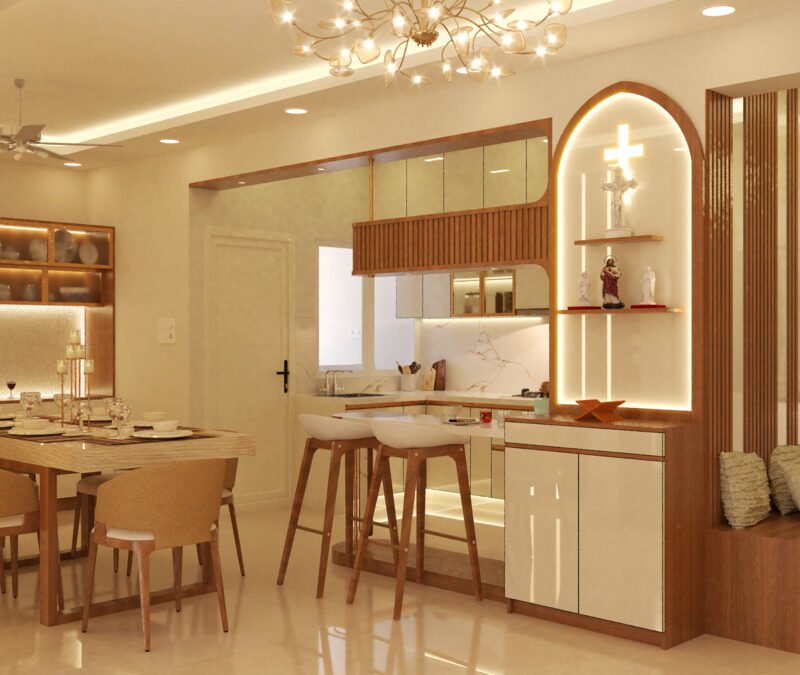 Sekhar Altraus- 3BHK – Living Interiors- DECFORT