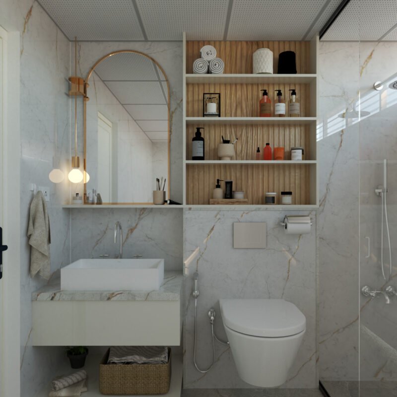 Sekhar Altraus- 3BHK – Bathroom Interiors _ DECFORT