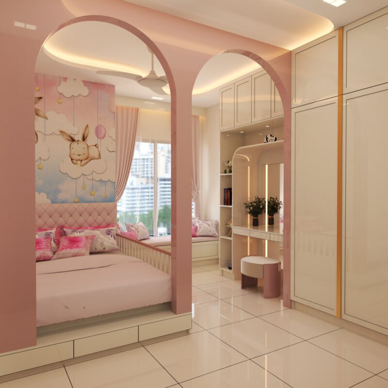DECFORT- Shobha Lake Garden -KIDS Bedroom Interiors