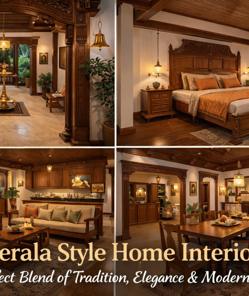 Kerala Style Home Interior – A Perfect Blend of Tradition, Elegance & Modern Living 
